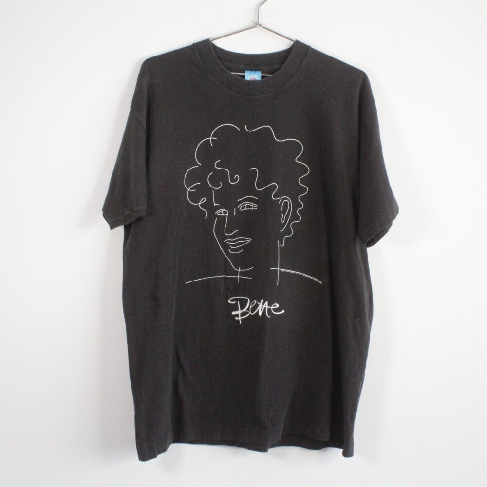 Vintage FOTL Bette Midler Experience the Divine Tee Shirt Black XL Single Stitch